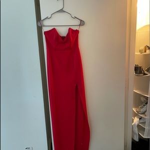 Super down strapless gown